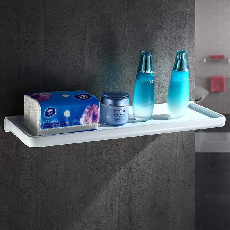 

Bathroom Shelf Square 50 CM bathroom Corner shelf Aluminum White Shower room Rack Cosmetic Shelf Wall Shelf Shower Storage Rack