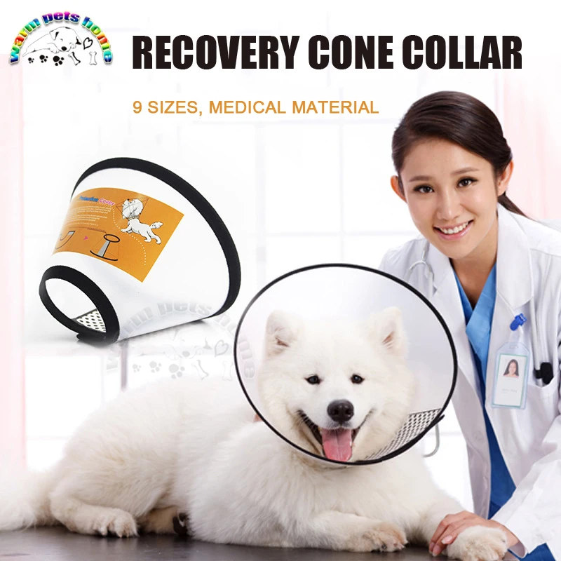 12PCS Pet Protective Collar Dog Neck Cone Recovery Cone Collar for Anti-Bite Lick Surgery Wound Healing Cat Dogs Medical Circle