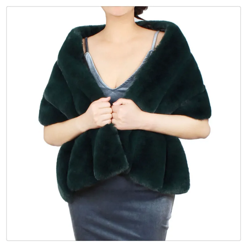 New autumn and winter new goods real - shot imitation fur cape fur cape dress small coat to match Europe and America (7)