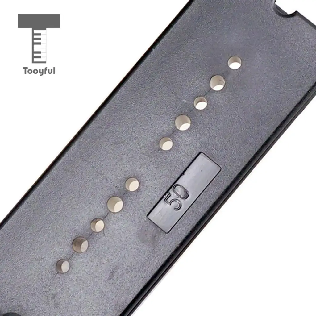 Tooyful 2Pcs Black Guitar Pickup Slug Bobbin Cover 50/52mm Hole Spacing for p90 Guitar Pickup