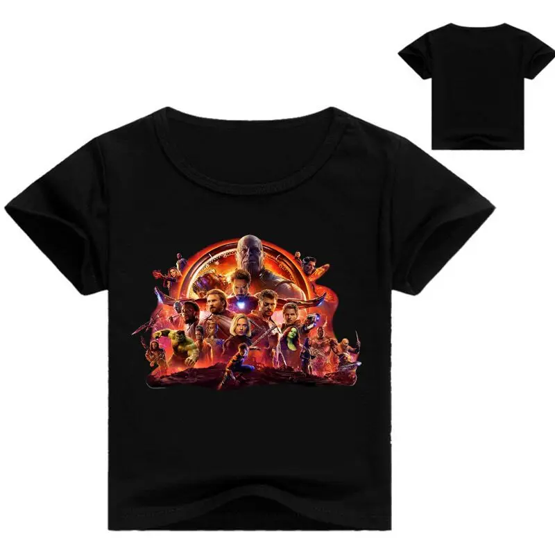 Футболка с изображением Мстителей футболка для мальчиков и девочек детские футболки с изображением Халка, Тора, Человека-паука, Капитана Америки Подростковая блуза Marvel