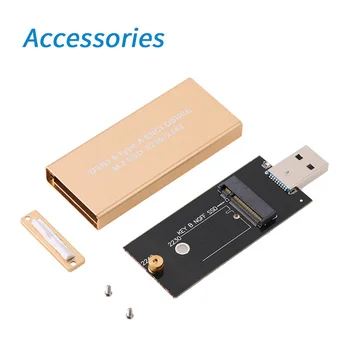 

Universal USB 3.0 To M.2 SSD Enclosure Storage Case For NGFF B Key Hard Disk B+M Key M2 SATA SSD External Box Adapter For 2230