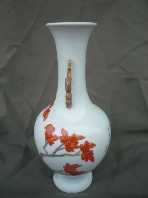 Rare Old Qing Dynasty famille роза фарфоровая ваза ручная роспись с отметкой лучшая коллекция