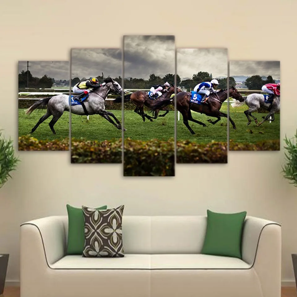 HD مطبوعة لوحات وحدات الملصقات اللوحة 5 لوحة سباق الخيل المشهد المنزل الديكور الحديثة جدار عمل فني الصور قماش HD مطبوعة لوحات وحدات الملصقات اللوحة 5 لوحة سباق الخيل المشهد المنزل الديكور الحديثة جدار عمل فني الصور قماش