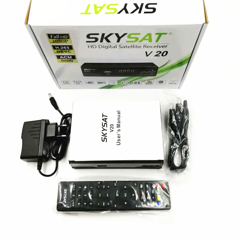[10 шт] SKYSAT V20 с 2 Гб памяти LAN H.265 Поддержка Wi Fi ACM cccamd Newcamd IPTV m3u Xtream коды Youtube Авто Powervu