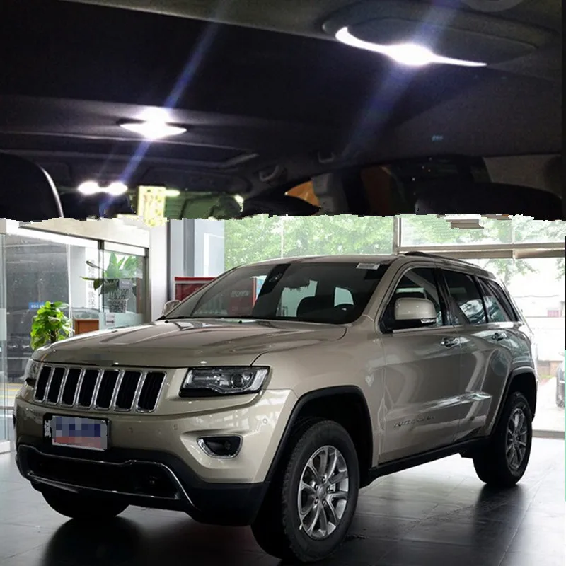 4 шт. в наборе светодиодные лампы для Jeep Grand Cherokee 2014 Интерьер Купол Карта багажник