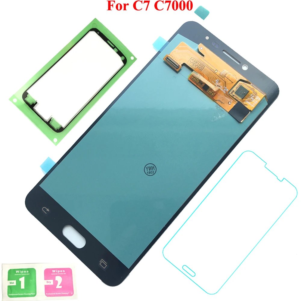 

FIX2SAILING Display LCD 100% Working Super HD AMOLED LCD Display Touch Screen Assembly For Samsung Galaxy C7 C7000 Sticker