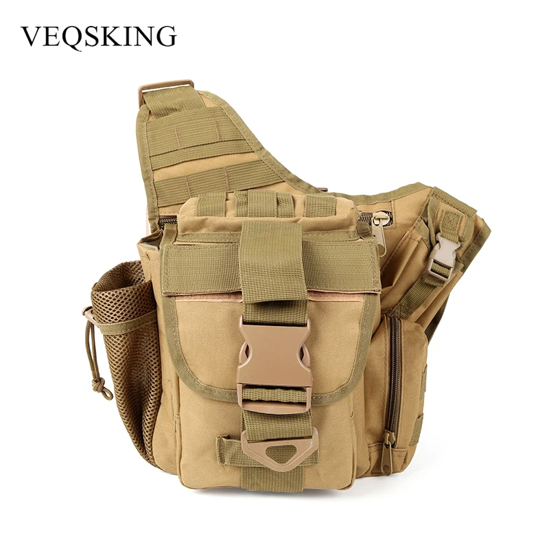 

600D Men's Military Tactical Bag, Molle Army Sport Shoulder Bag, Outdoor Hiking Travel Climbing Bags Pouch Pack 5 Colors