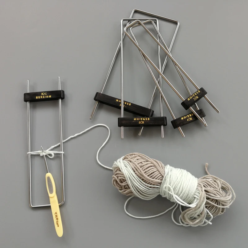 QZLKNIT вязание крючком цветок ручной вязки из чистой нержавеющей стали инструмент