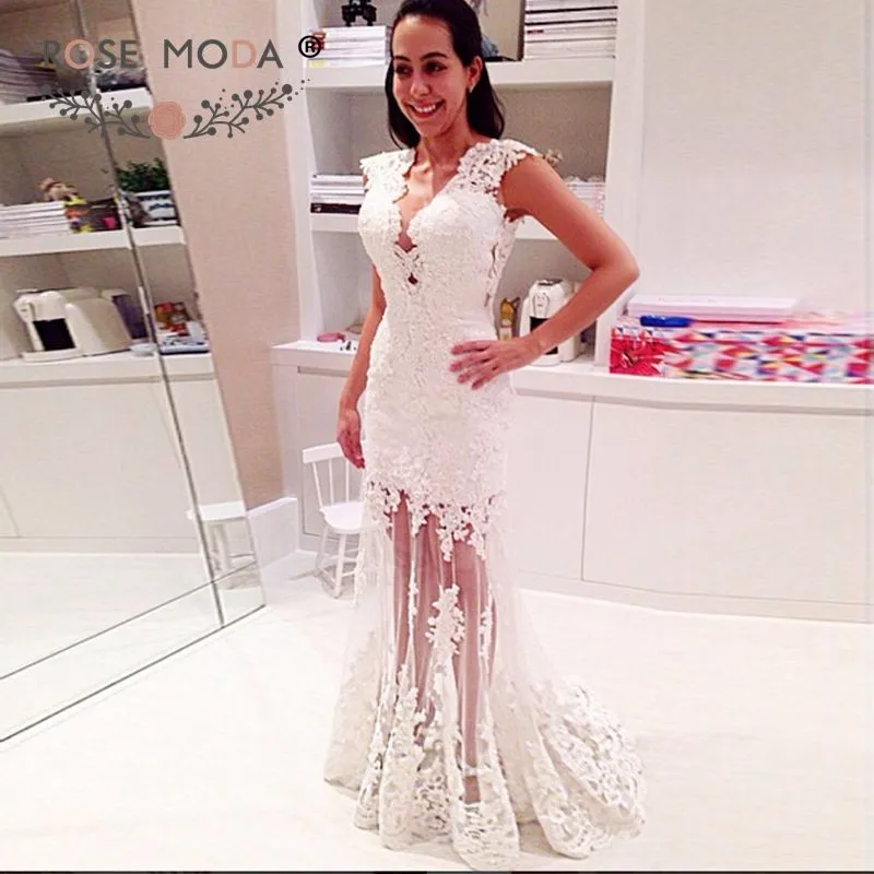 lace reception dress