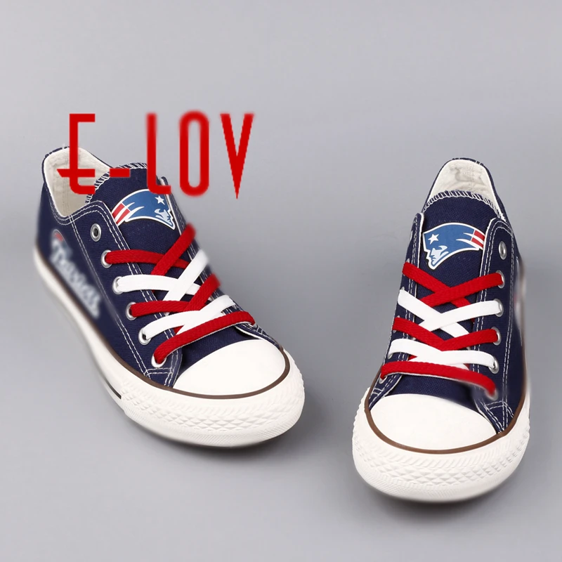 ==> [Free Shipping] Buy Best 2016 New England Patriots USA Premium Team Football Canvas Shoes Fashion High Top Print Canvas Shoes For Boys Men Casual Shoes Online with LOWEST Price | 32778979173