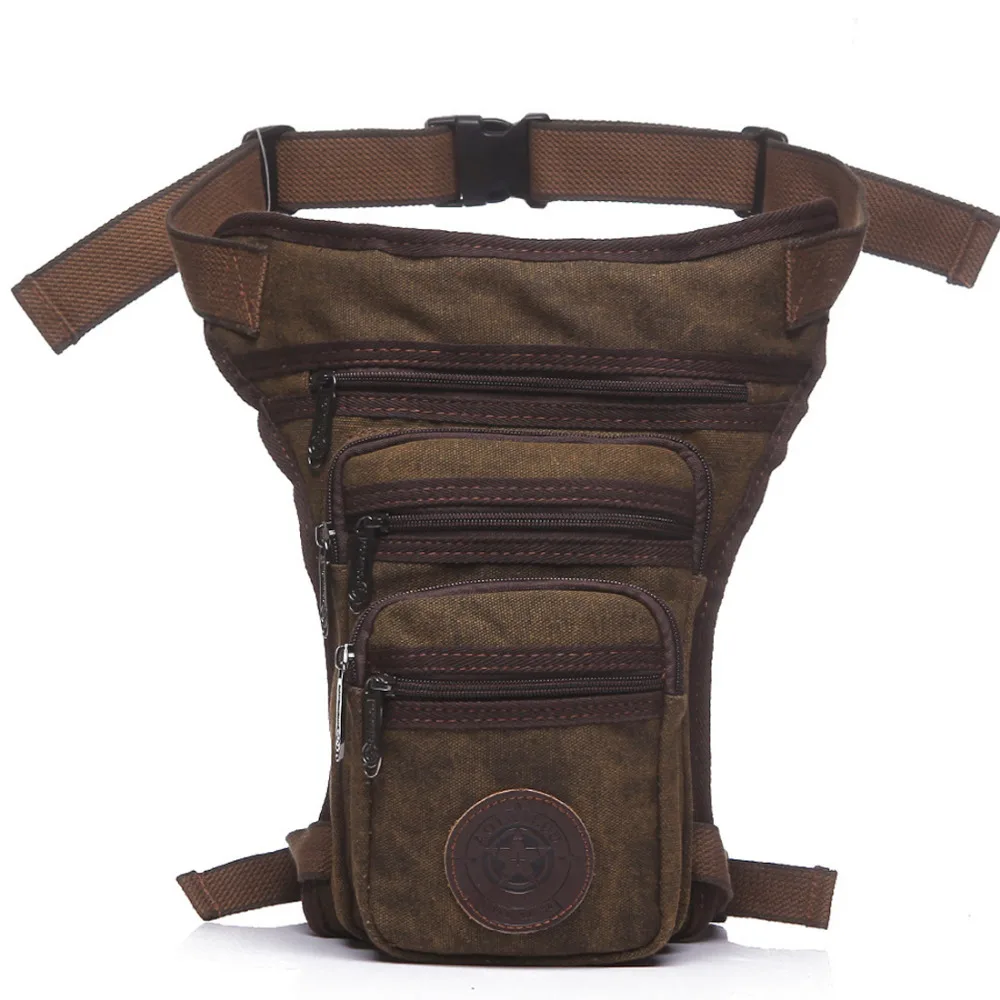 AOLAILUDI Canvas Unisex Drop Leg Bag Messenger Chest Pack Waist Pack