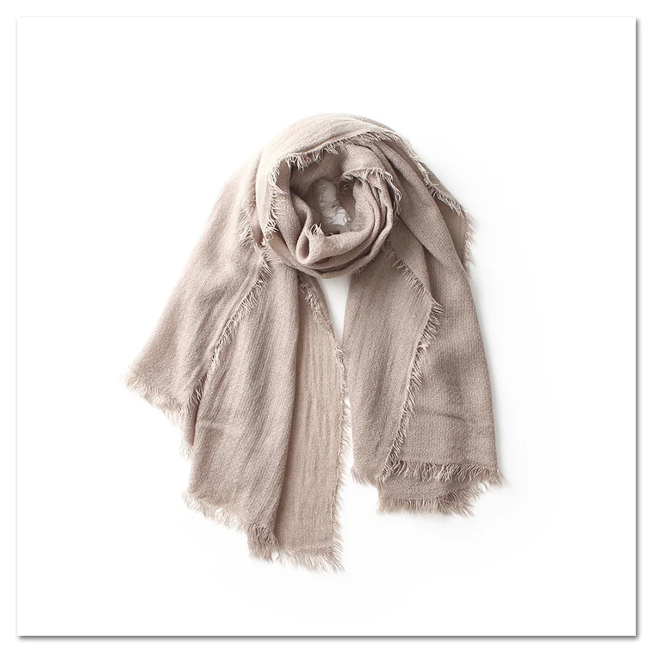 Кашемир однотонного цвета, как шарфы с кисточками со всех сторон, женская зимняя теплая мягкая шаль из акрила шарф шаль накидки bufanda