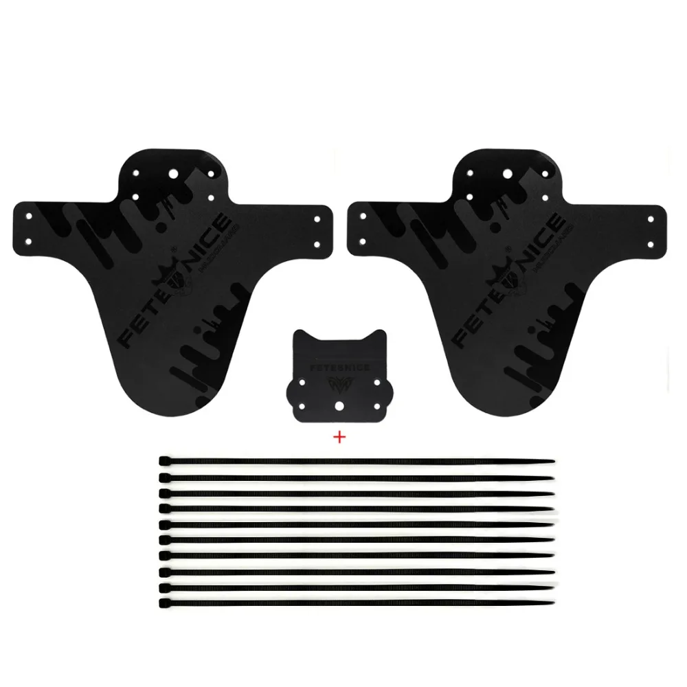 

2019 New FETESNICE MTB mudguard Colorful Cycling Mud Guard Rear Bike Fenders and Front Bicycle wings a Set for bike Accessories