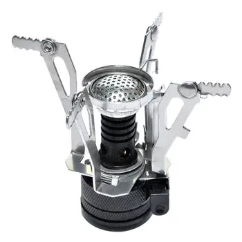 

Hot Outdoor Hiking Camping Portable Picnic Burn Foldable Mini Steel Gas Stove Head With Case