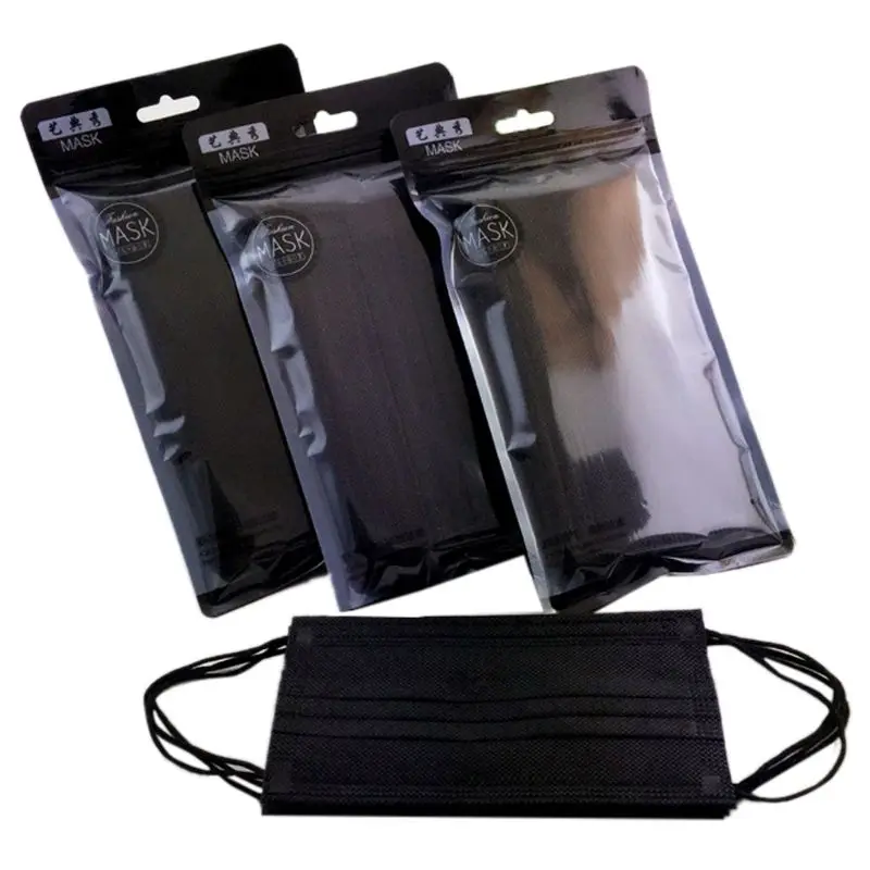 

Disposable Non-Woven Black Face Mouth Mask 3 Layer Medical Anti-Dust Surgical