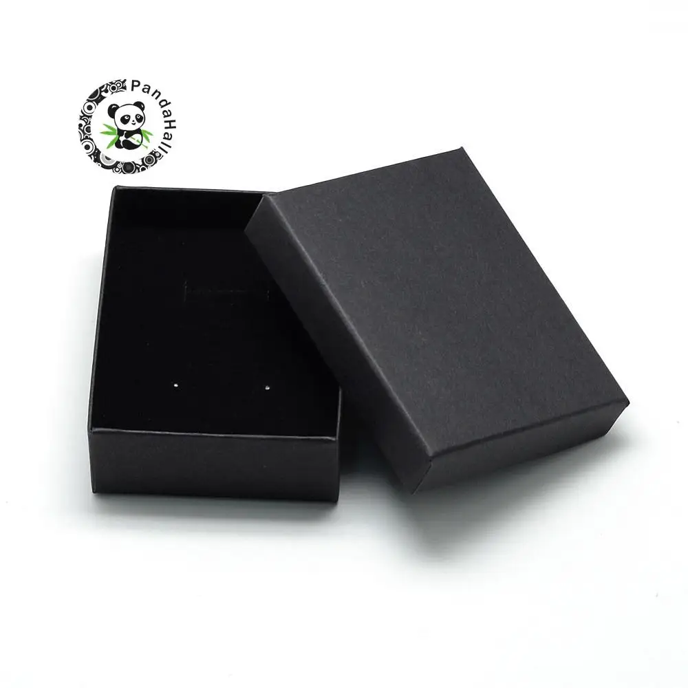 Картонный набор украшений коробка для кольца ожерелье прямоугольник 9x7x3 см