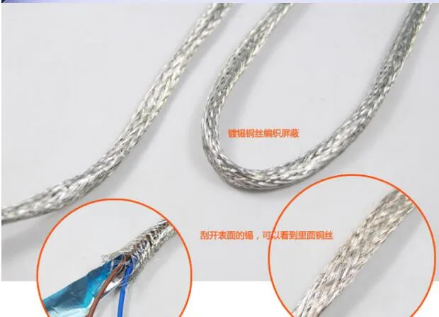 Farrow кабель RVVP, 1 м Высокое качество 0.5^ mm2 8 ядер Экранированный кабель для шпинделя, инвертор и Шаг двигатели, электрические кабели и т. д