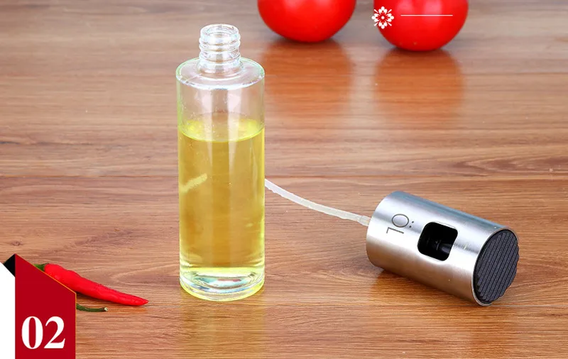 Hot Sale Glass Olive Spraying Oil Bottle Sprayer Stainless Steel Edible Oil Pot Leak-proof Drops Spice Jar Kitchenware Tools12