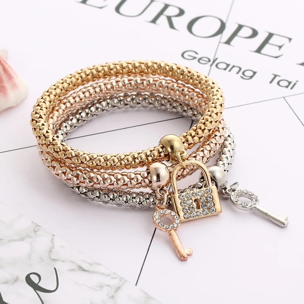 NEW Silver Charm bracelet /& bangles for Women wholesale fashion bracelet