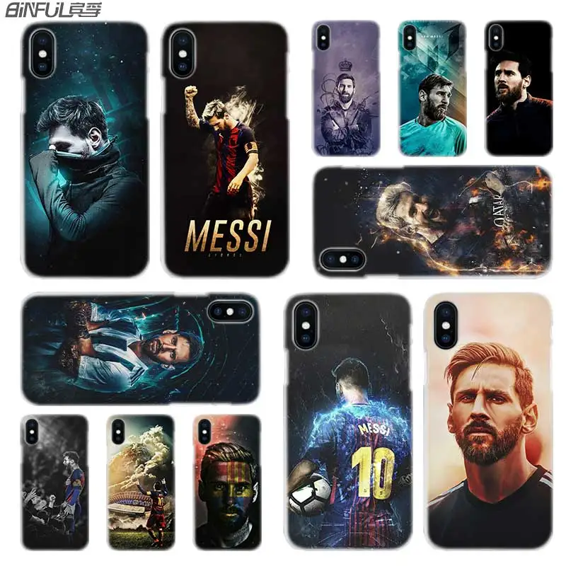 BINFUL iphone case cover transparent coque for iPhone X XR XS Max 8 7 6s 6 Plus 5 5s 5c SE 4s 4 Barcelona Messi