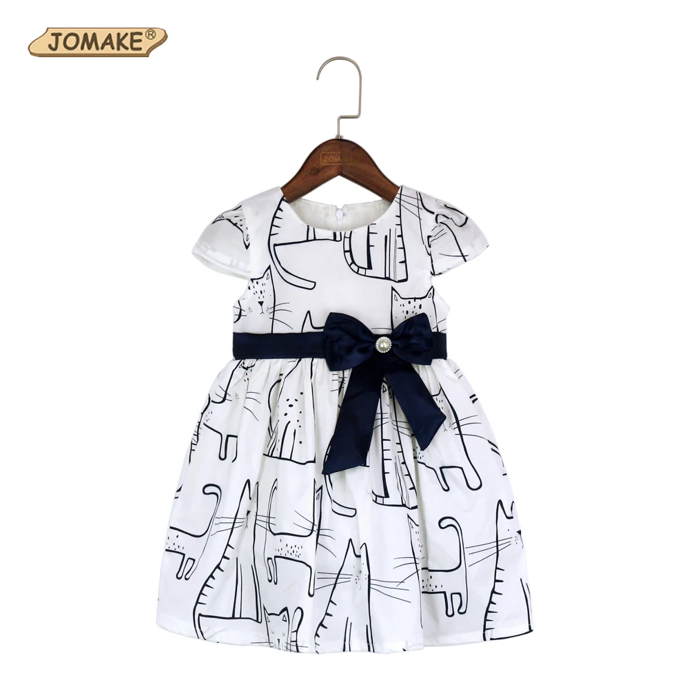 Cat Print Girls Dresses Summer 2018 Children Clothing Cute Bow Baby Girl Clothes Kids Dresses For Girls Dress Princess Dress цена Cat Print Girls Dresses Summer 2018 Children Clothing Cute Bow Baby Girl Clothes Kids Dresses For Girls Dress Princess Dress цены онлайн
