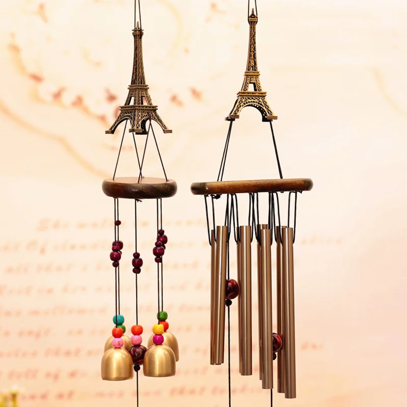 Outdoor Decorations Eiffel Tower Wind Bells Copper Wind Chimes Bell