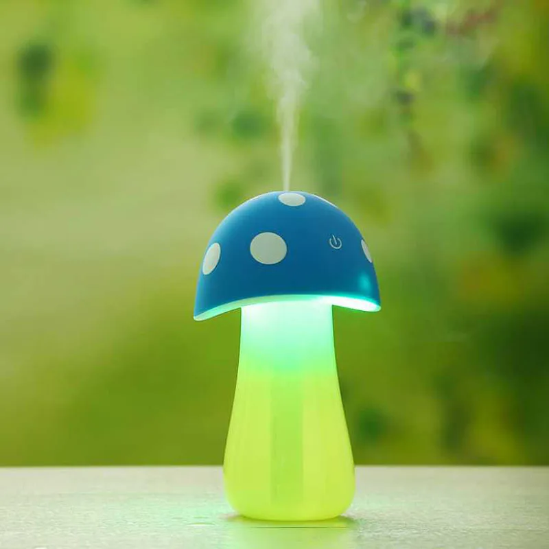 

Mini usb ultrasonic Humidifier air Home CAR desktop Mushroom Lamp Air Purifier Atomizer oil diffuser de aroma mist maker fogger