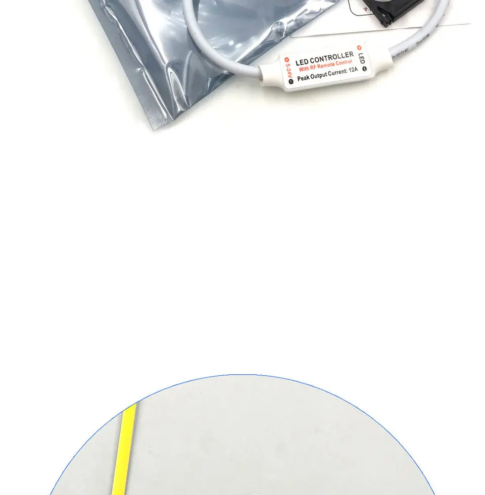 5-24V Mini RF Wirleless LED Controller 5V 12V 24V Dimmer for LED Strip Lamp Bulb Lights Dimming DC Wire Connector Remote Control (9)