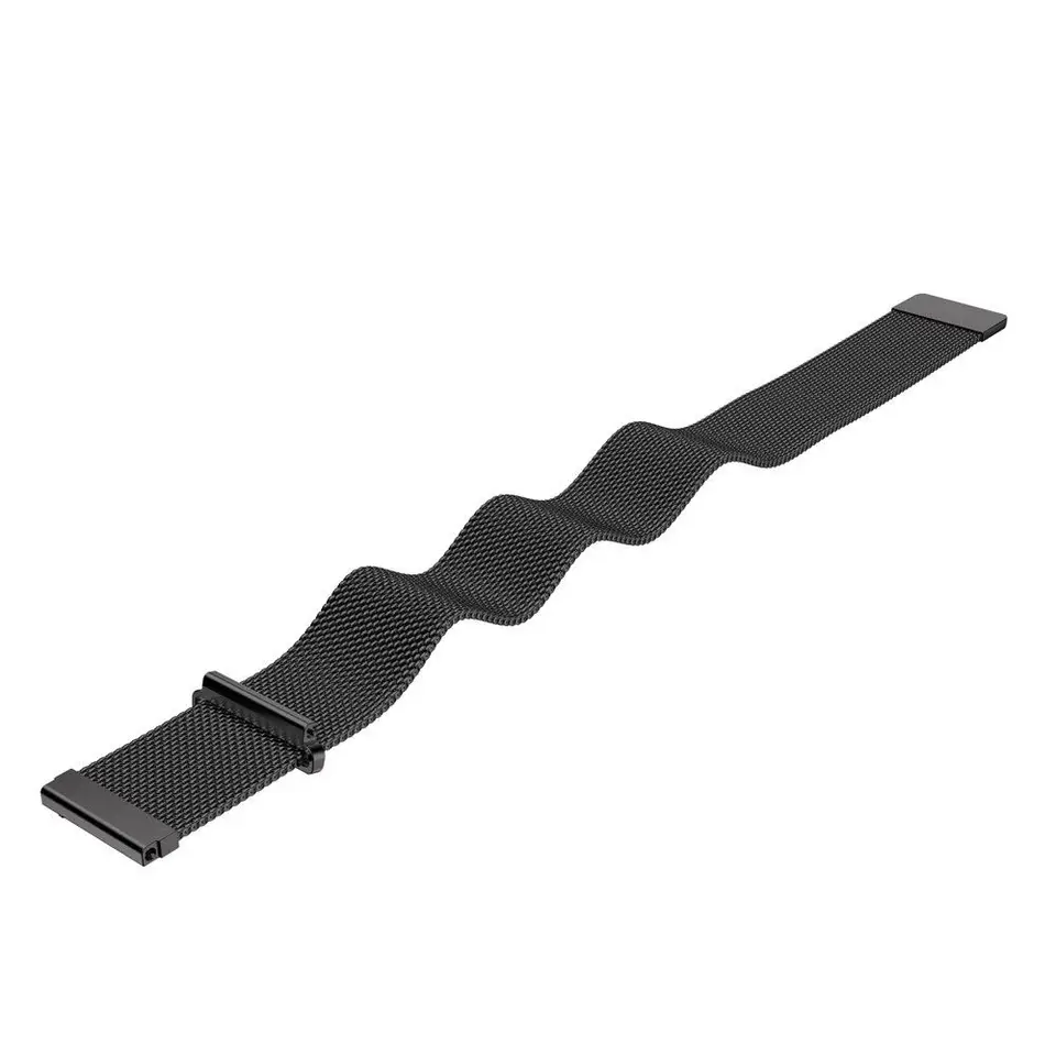 Armband Edelstahl schwarz2mm Magnet-Loop für Samsung Galaxy Gear S3 Frontier