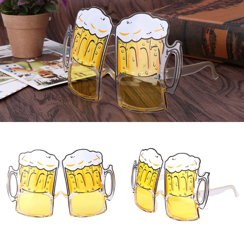 Funny Hawaii Novelty Beer Sunglasses Glasses Fancy Dress Party Christmas Decor Night Stag Party Favors Carnival Party Decoration