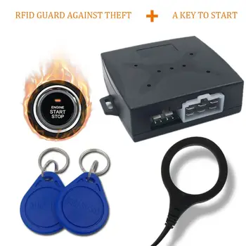

NEW 12V Keyless Entry Car Engine Push Start Button RFID Lock Ignition Starter Alarm
