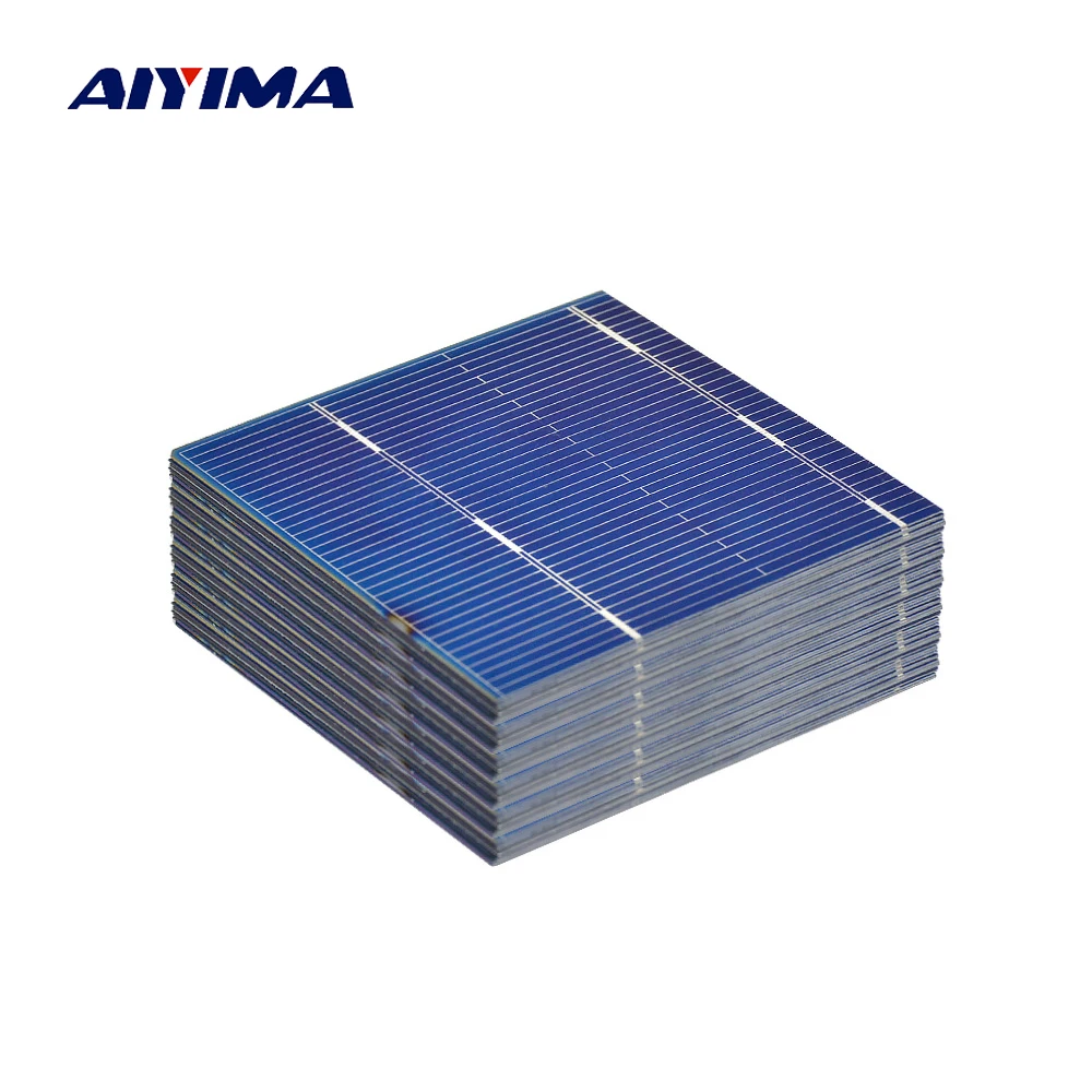 

AIYIMA 100Pcs Solar Panel Solars Cell 52x52MM 0.5V 0.46W Color Crystal Solar Module DIY Battery Charger Sun Power Bank