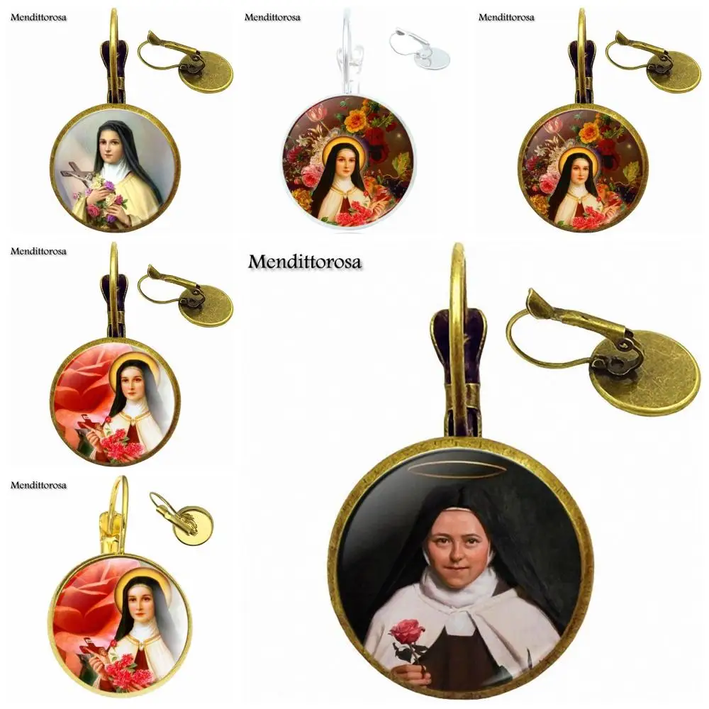 Женские вечерние серьги подвески St Therese бронзовые/Серебристые/золотистые