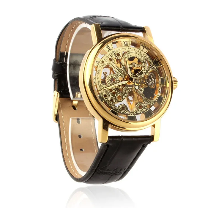 Dignity font b Mens b font Wrist Watches font b Mechanical b font Skeleton Hand Wind