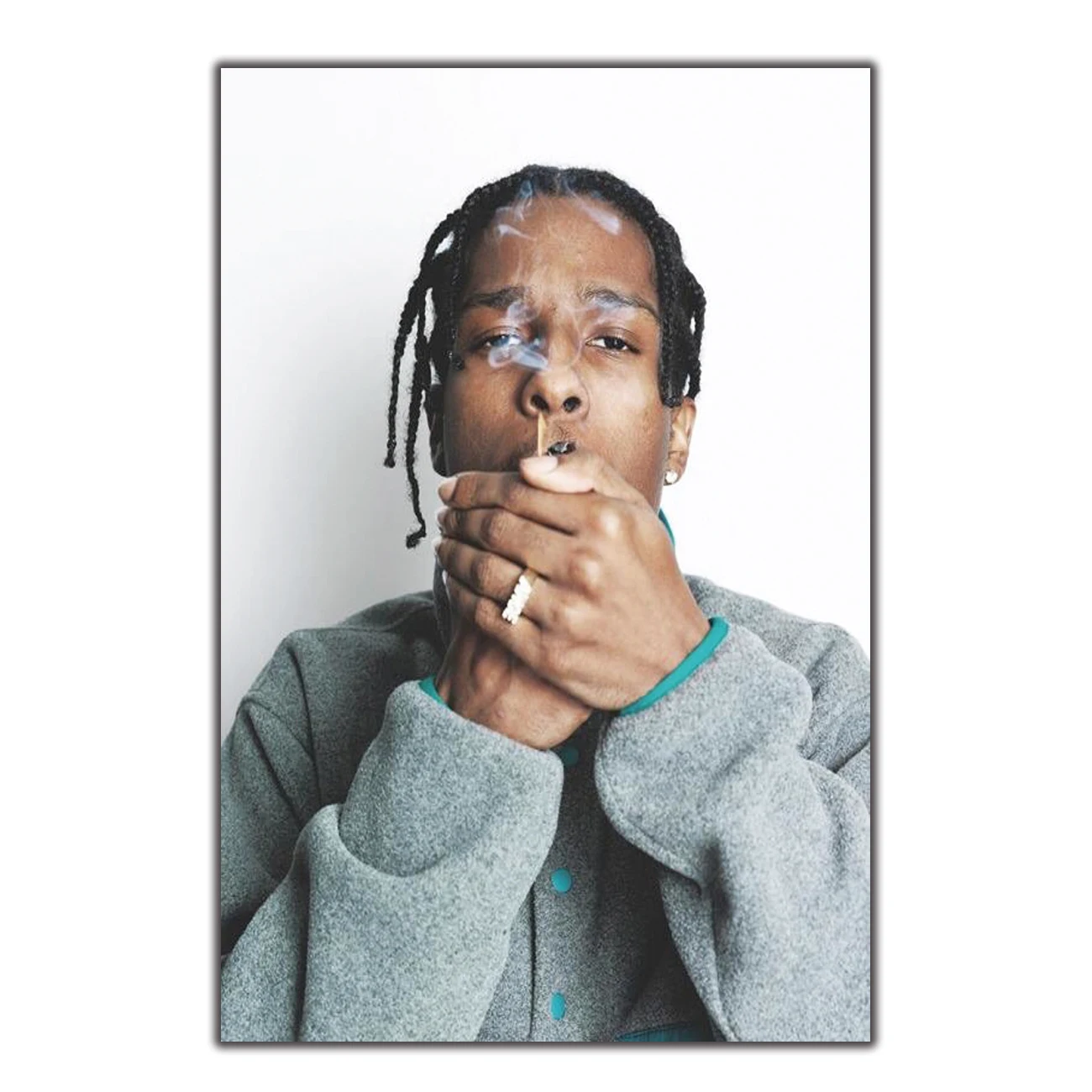 Искусство Шелковый плакат как можно скорее Рокки горячий рэп хип-хоп музыка певица курение 8x12 24x36 27x40 настенный холст печать Современная декоративная живопись