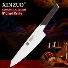 XINZUO " дюймовый нож шеф-повара, немецкие кухонные ножи из нержавеющей стали 1,4116, Новое поступление, нож для мяса, овощей, черное дерево, ручка