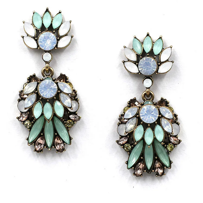 Nihaojewelry Винтаж акриловый цветок кулон Серьги многоцветные для женщины Обувь