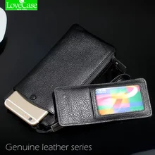 100% Genuine leather phone bag Universal 1.0″~6″ For iphone 4 4s 5 5s 5c SE 6 6s 7 Plus huawei P9 P10 mate9 wallet purse case