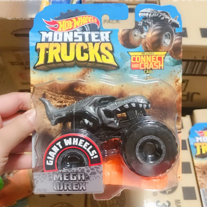 Hot Wheels автомобиль MONSTER TRUCKS большая нога подключения и крушение автомобиля коллектор издание металл литья под давлением модели автомобилей детские игрушки подарок - Цвет: 39-FYJ44