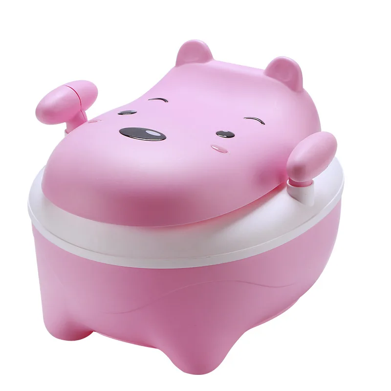 Baby Potty Toilet Bowl Children's Training Pan Toilet Seat Cartoon Bear Bedpan Portable Kids Urinal