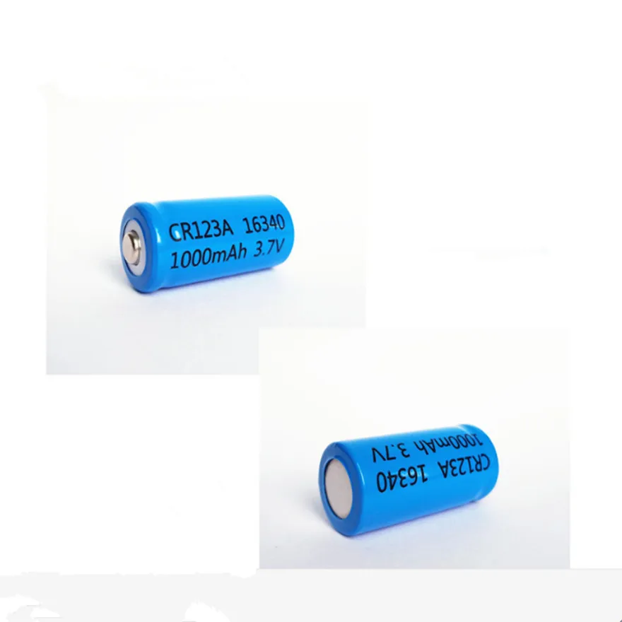 

2pcs/lot 3.7V 1000mAh Lithium Li-ion 16340 Battery CR123A Rechargeable Batteries 3.7V CR123 for Laser Pen LED Flashlight Cell