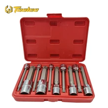 10Pcs 4 Inch Extra Long XZN Triple Square Spline Bit Socket Set, S2 Steel Bits,Chrome Vanadium Sockets 4mm-18mm Hand Tool Set 5pcs e socket sockets 1 4 inch 6 3mm torx star bits chromium vanadium steel female socket nuts set e4 e5 e6 e7 e8 hand tools