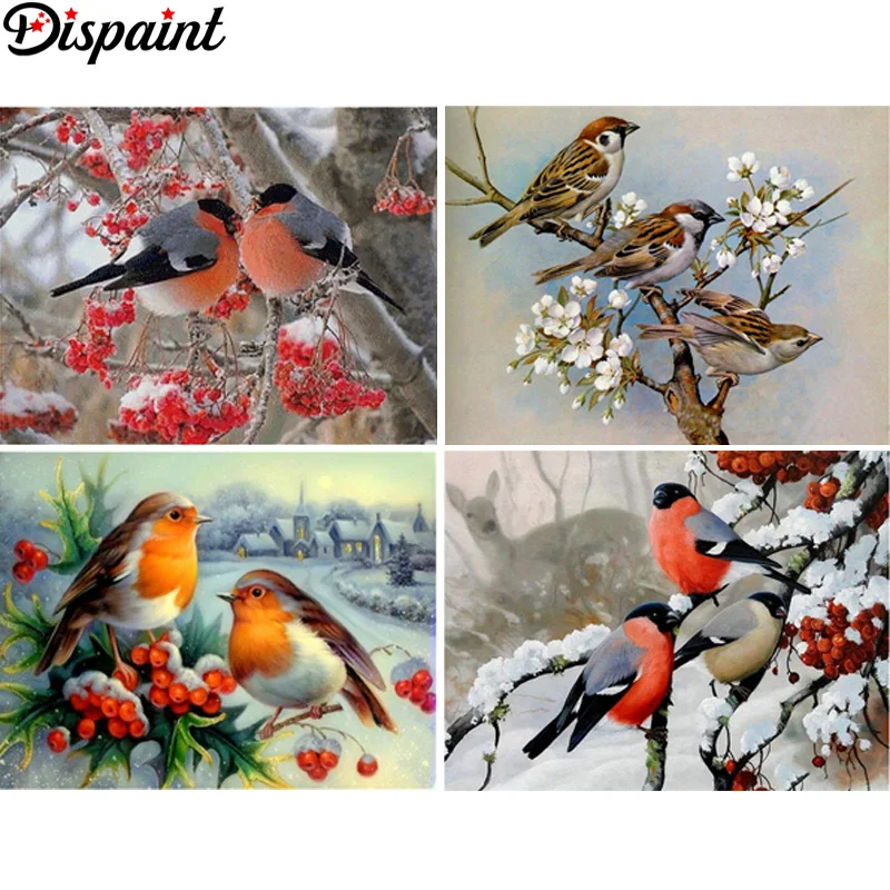 

Dispaint Full Square/Round Drill 5D DIY Diamond Painting "Animal bird flower" 3D Embroidery Cross Stitch 5D Home Decor Gift