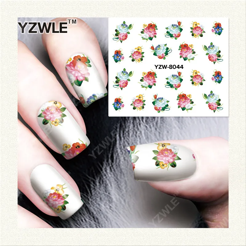 

YZWLE  1 Sheet DIY Designer Water Transfer Nails Art Sticker / Nail Water Decals / Nail Stickers Accessories (YZW-8044)