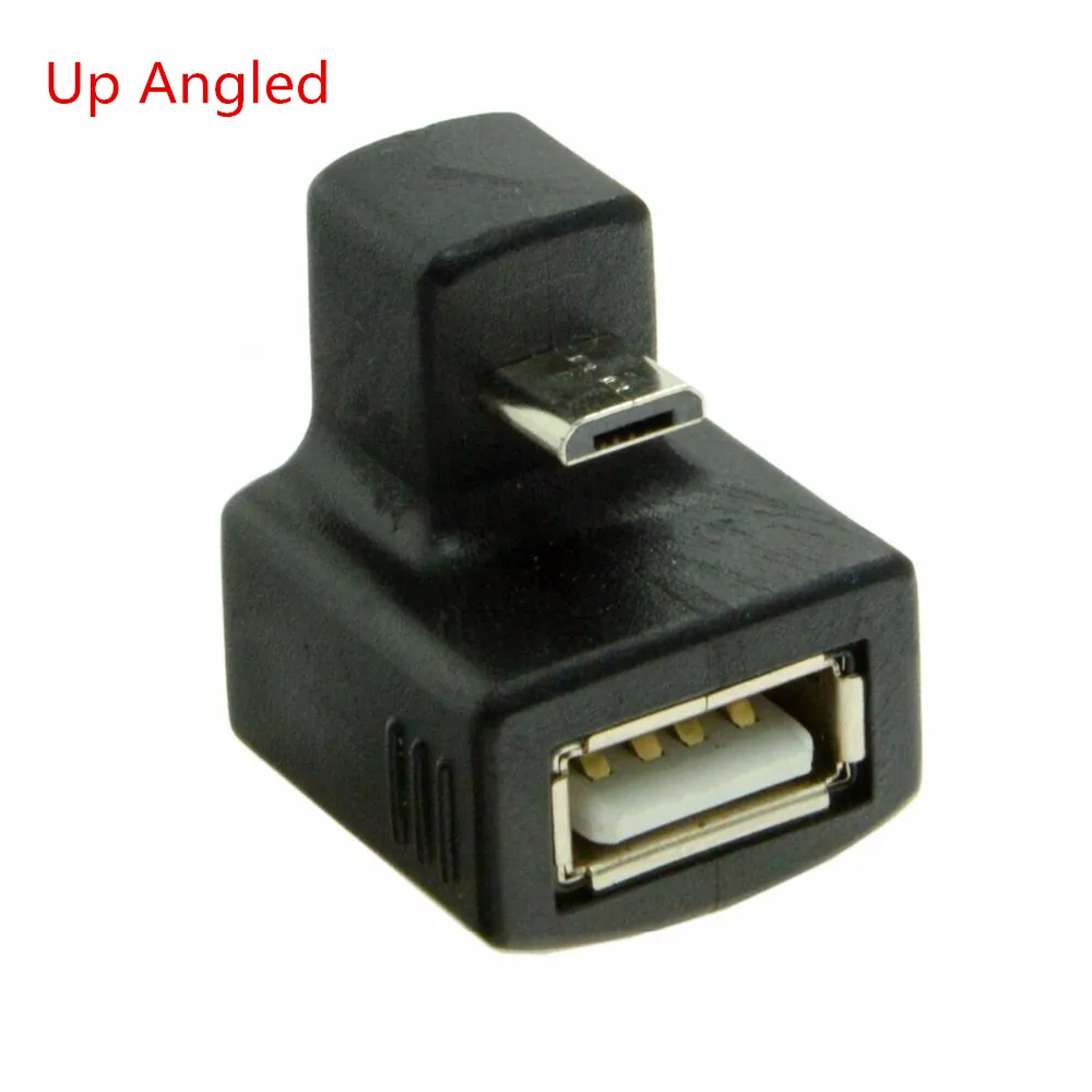 180 Degree Up & Down Right Angled V8 Micro USB OTG to USB 2.0 Female
