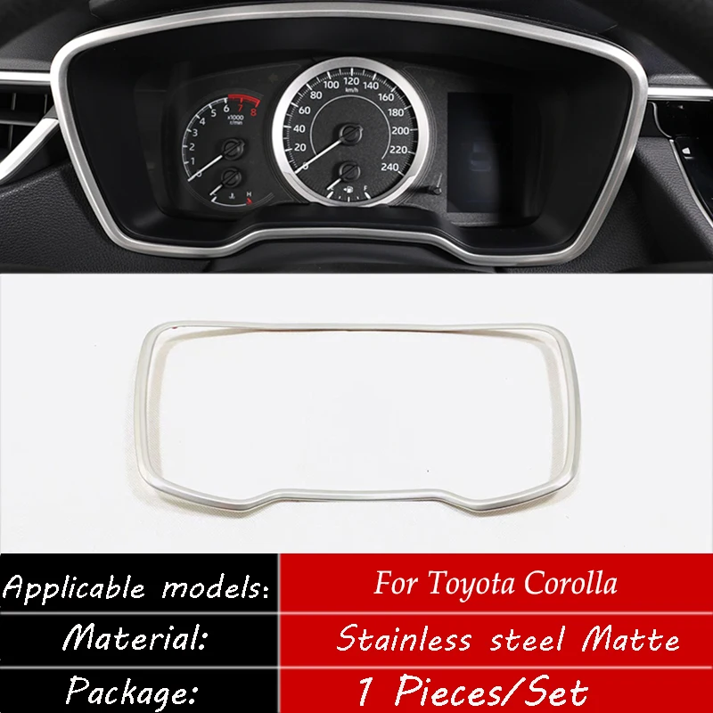 

Stainless steel For Toyota corolla 2019 2020 Car Dashboard Frame Decoration cover trim Sticker Car styling accessories 1pcs
