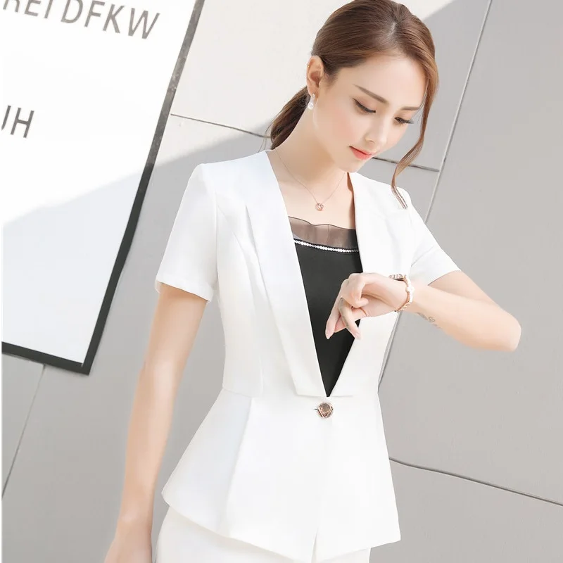 Plus Size 4XL Summer Short Sleeve Formal OL Styles Blazer font b Coat b font For