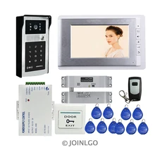 ENVÍO LIBRE 7 “TFT Monitor Video de la Puerta Sistema de Intercomunicación Teléfono Código RFID Teclado Táctil Timbre Cámara + Eléctrico Gota Pestillo de la Cerradura
