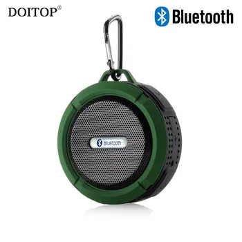 DOITOP Portable Outdoor Sport Wireless Bluetooth Speaker Waterproof Handsfree Call Loudspeaker with Sucker Support FM TF Card